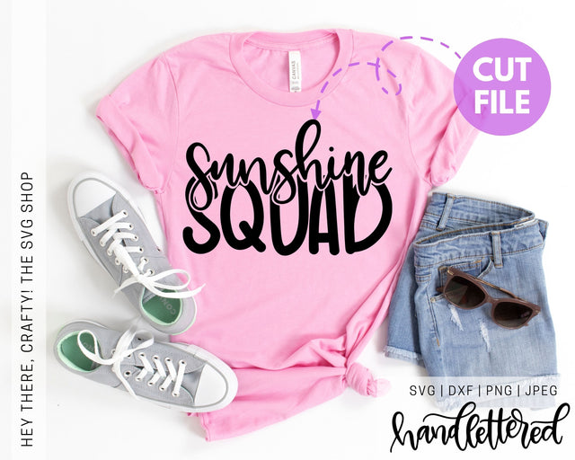 Sunshine Squad | SVG, PNG, DXF, JPEG SVG Hey There, Crafty! 