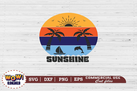 Sunshine svg, Summer svg, Beach svg, Png, Dxf SVG Wowsvgstudio 