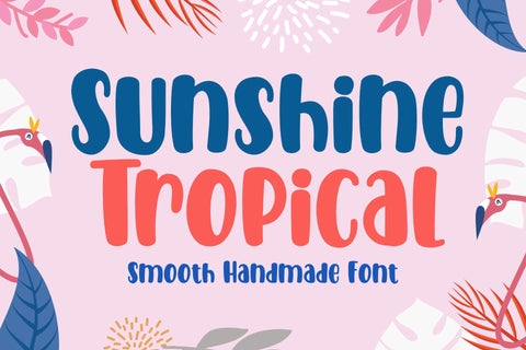 Sunshine Tropical Font Holydie Studio 