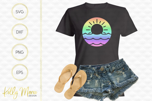 Sunshine & Waves SVG Cut File Kelly Maree Design 