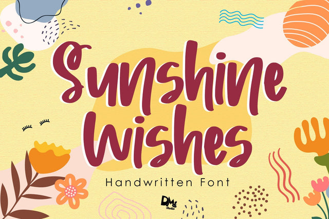 Sunshine Wishes - Handwritten Font Font Dm Letter Studio 