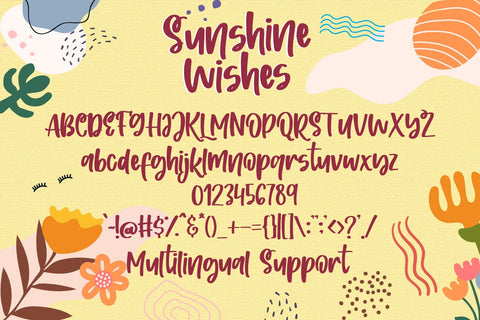 Sunshine Wishes - Handwritten Font Font Dm Letter Studio 
