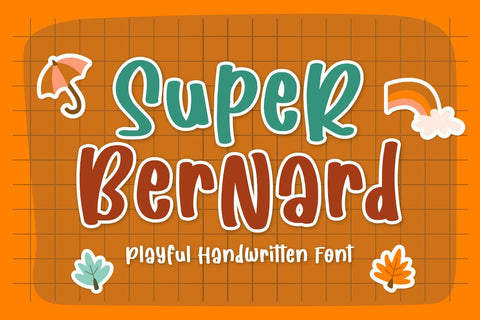 Super Bernard - Playful Handwritten Font Font Creakokun Studio 