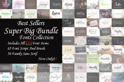 Super Big Bundle Font PolemStudio 