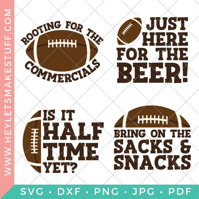 Super Bowl Bundle SVG Hey Let's Make Stuff 