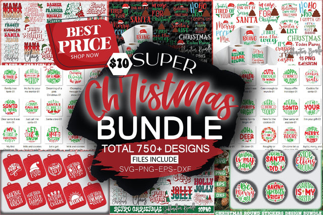 Super Christmas Svg Bundle SVG Creativeart88 