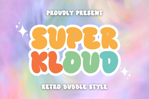 Super Cloud - Retro Bubble Font Font Masyafi Studio 