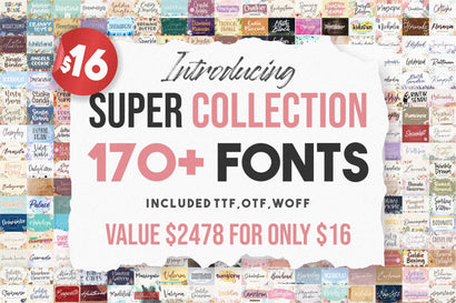 Super Collection | 170 Plus Font Bundles Font Balpirick 