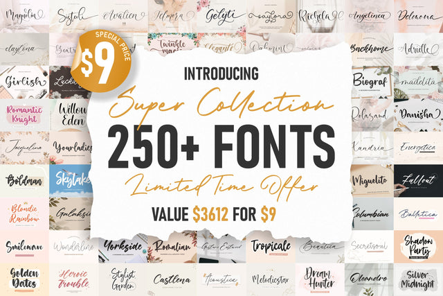 Super Collection Font Bundle Font Balpirick 