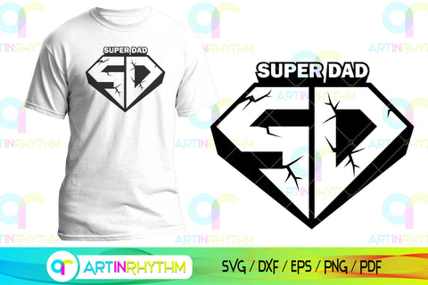 super dad svg, superhero dad svg, daddy svg, dad svg SVG Artinrhythm shop 