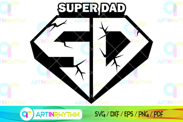 super dad svg, superhero dad svg, daddy svg, dad svg SVG Artinrhythm shop 
