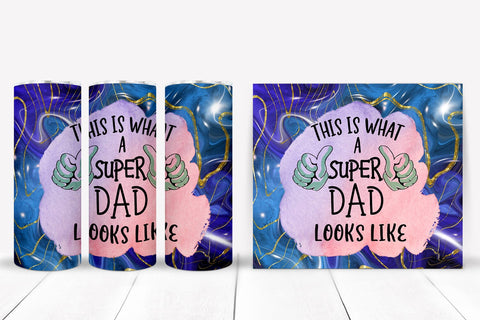 Super Dad Tumbler PNG I Father's Day Tumbler Sublimation Sublimation Happy Printables Club 