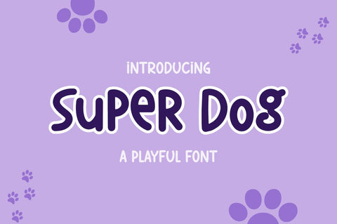 Super dog a Playful font Font Masyafi Studio 
