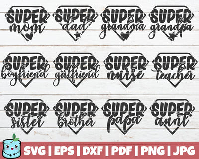 Super Family SVG Bundle SVG MintyMarshmallows 