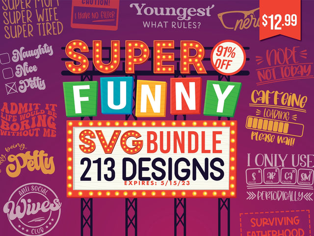 Super Funny SVG Bundle Bundle So Fontsy Design Shop 