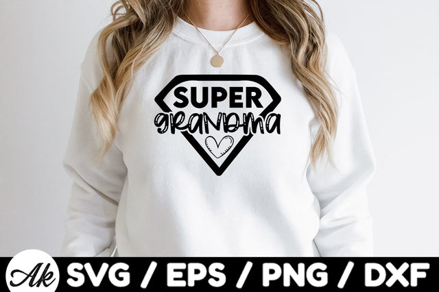 Super grandma svg SVG akazaddesign 