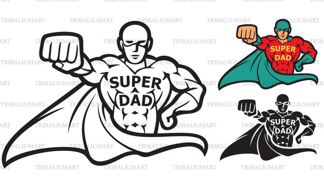 Super hero dad (Fathers Day design) SVG TribaliumArtSF 