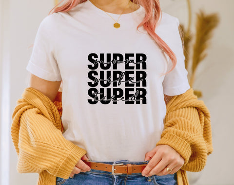 Super Mom Super Wife Super Tired SVG Bundle, 4 Designs, Funny Mom Life SVG, Mother's Day SVG, Funny Mom Quote SVG, Sarcastic Mom Quote SVG Files SVG HappyDesignStudio 