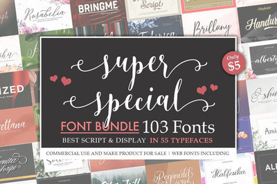 Super Special Font Bundle Font Solidtype 