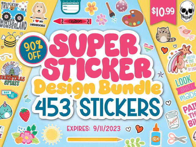 Super Sticker Design Bundle Bundle So Fontsy Design Shop 