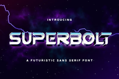 SUPERBOLT - Futuristic Sans Font Font StringLabs 