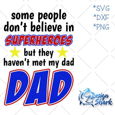 Superhero Dad SVG Design Shark 