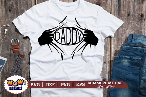 Superhero Daddy svg, Daddy svg,gift for Daddy,svg for Daddy,Daddy png,files for cricut,svg files,files for silhouette,png design,cut files SVG Wowsvgstudio 