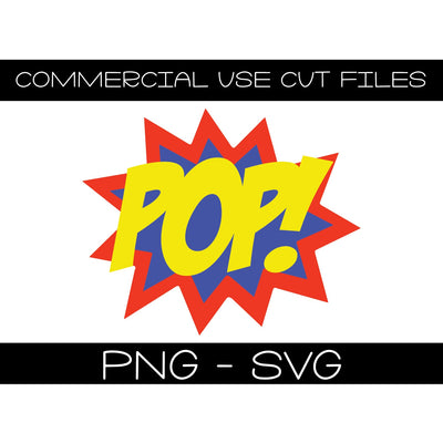 Superhero POP! Cut File - Cake Topper - T Shirt Party Decor Diy Cut File - Silhouette - Cricut - PNG SVG SVG Top It Off Party 