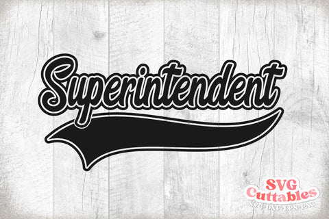 Superintendent svg - Cut File - School Swoosh - svg - dxf - eps - png - Cut File - Silhouette - Cricut - Digital Download SVG Svg Cuttables 