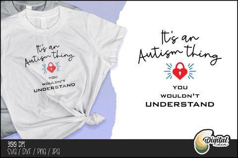 Support Autism | T-Shirt Design | Colourful Quotes&Puzzles SVG Evgenyia Guschina 