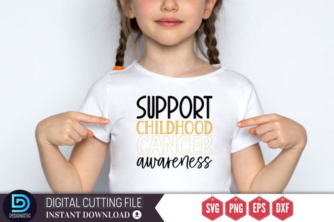 Support childhood cancer awareness SVG SVG DESIGNISTIC 