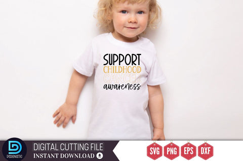 Support childhood cancer awareness SVG SVG DESIGNISTIC 