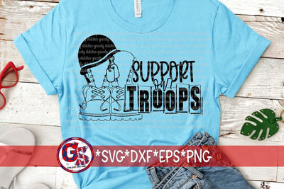 Support Our Troops SVG DXF EPS PNG SVG Greedy Stitches 