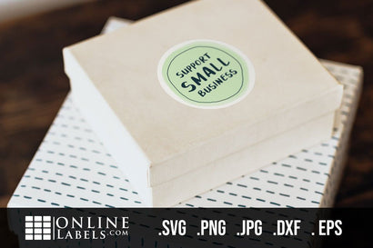 "Support Small Business" Sticker SVG Online Labels 