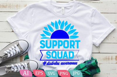 support squad diabetes awareness svg,shirt,svg bundle SVG BB Type Studios 