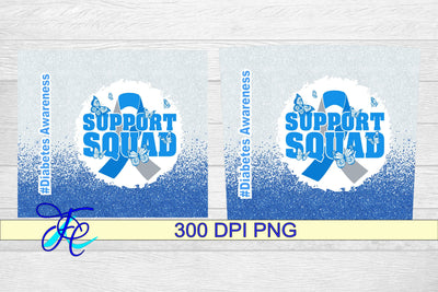 Support Squad Diabetes Tumbler Wraps Sublimation Family Creations 