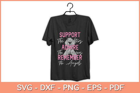 Support The Fighters Breast Cancer Awareness Month Support Svg Design SVG artprintfile 