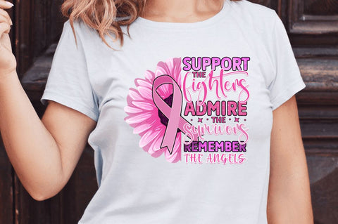 Support the Sublimation PNG, Breast Cancer Sublimation Design Sublimation Regulrcrative 