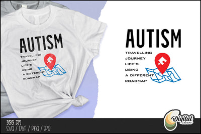Supportive Autism T-Shirt | Different Mind | Autism SVG SVG Evgenyia Guschina 