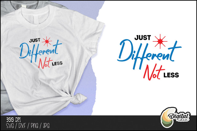 Supportive Autism T-Shirt | Just Different | Autism SVG SVG Evgenyia Guschina 