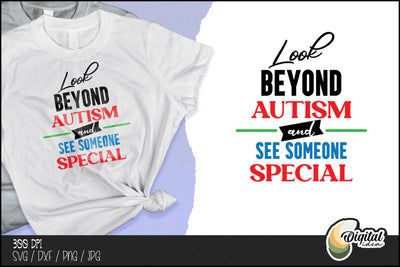 Supportive Autism T-Shirt | LOOK BEYOND AUTISM | Autism SVG SVG Evgenyia Guschina 