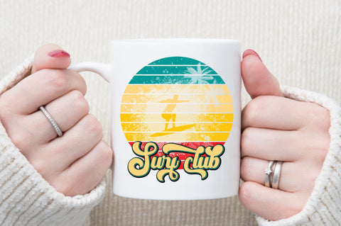 Surf Club Retro PNG Sublimation designartist 