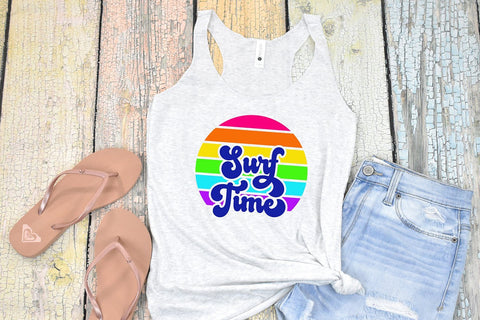 Surf Time Retro SVG SVG B Renee Design 