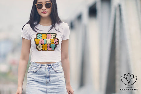 Surf Tribes Only - Surfing SVG Graphic Design Sublimation SVG Karma Genie Graphics 