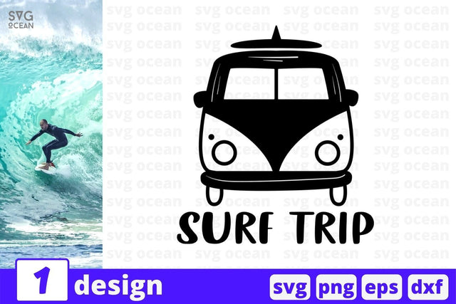 Surf trip SVG Cut File SVG SvgOcean 