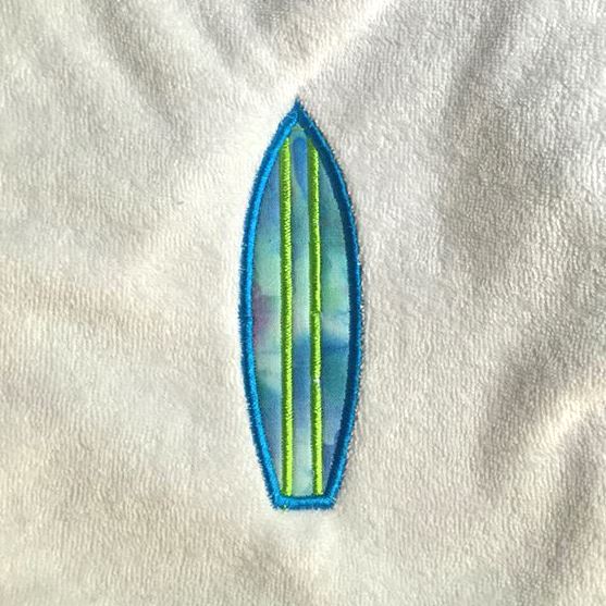 Surfboard Applique Embroidery Embroidery/Applique Designed by Geeks 