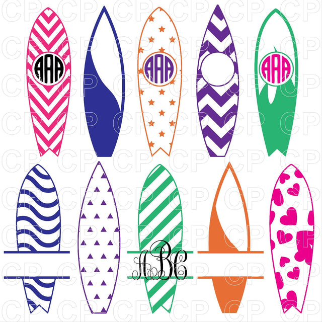 Surfboard SVG Bundle SVG cutperfectstudio