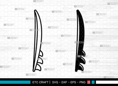Surfboard SVG, Surfboard SVG, Boogie Board Svg, Beach Board Icon Svg, Surfer Svg, Ocean Sports Svg, Surfboard SVG ETC Craft 