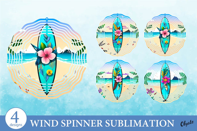 Surfboard Wind Spinner Bundle. Surf Wind Spinner Sublimation Sublimation Olga Terlyanskaya 