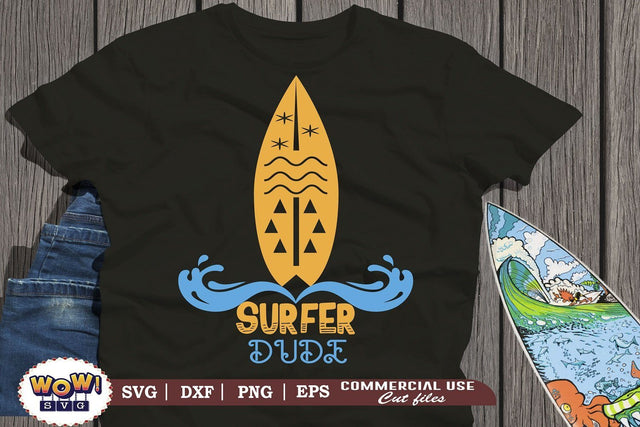 Surfer dude svg, Summer svg, Beach svg, Png, Dxf SVG Wowsvgstudio 